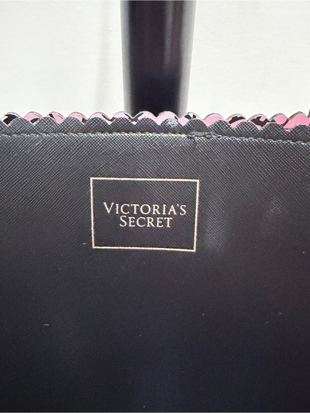 Victoria's Secret Large Black Scalloped Edge Tote - Picture 4 of 12